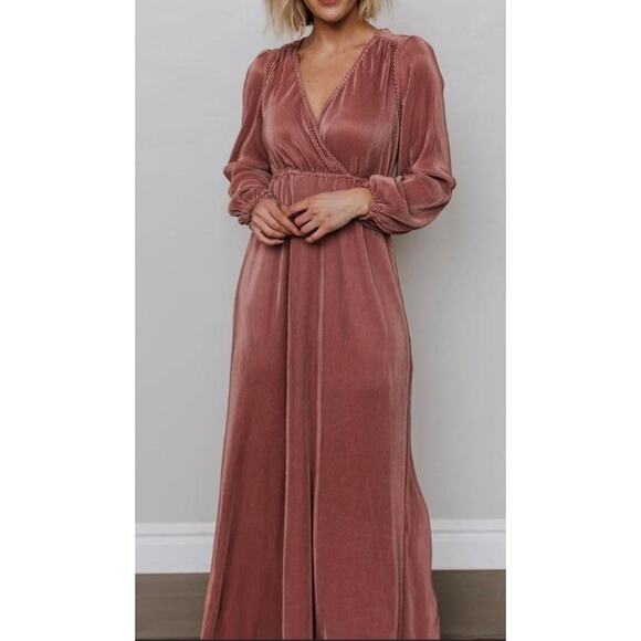 Baltic Born Dresses & Skirts - Womens Baltic Born Venus Pleated Maxi Dress in mauve color Size S